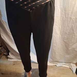 Black Pants with Sheer Waistband